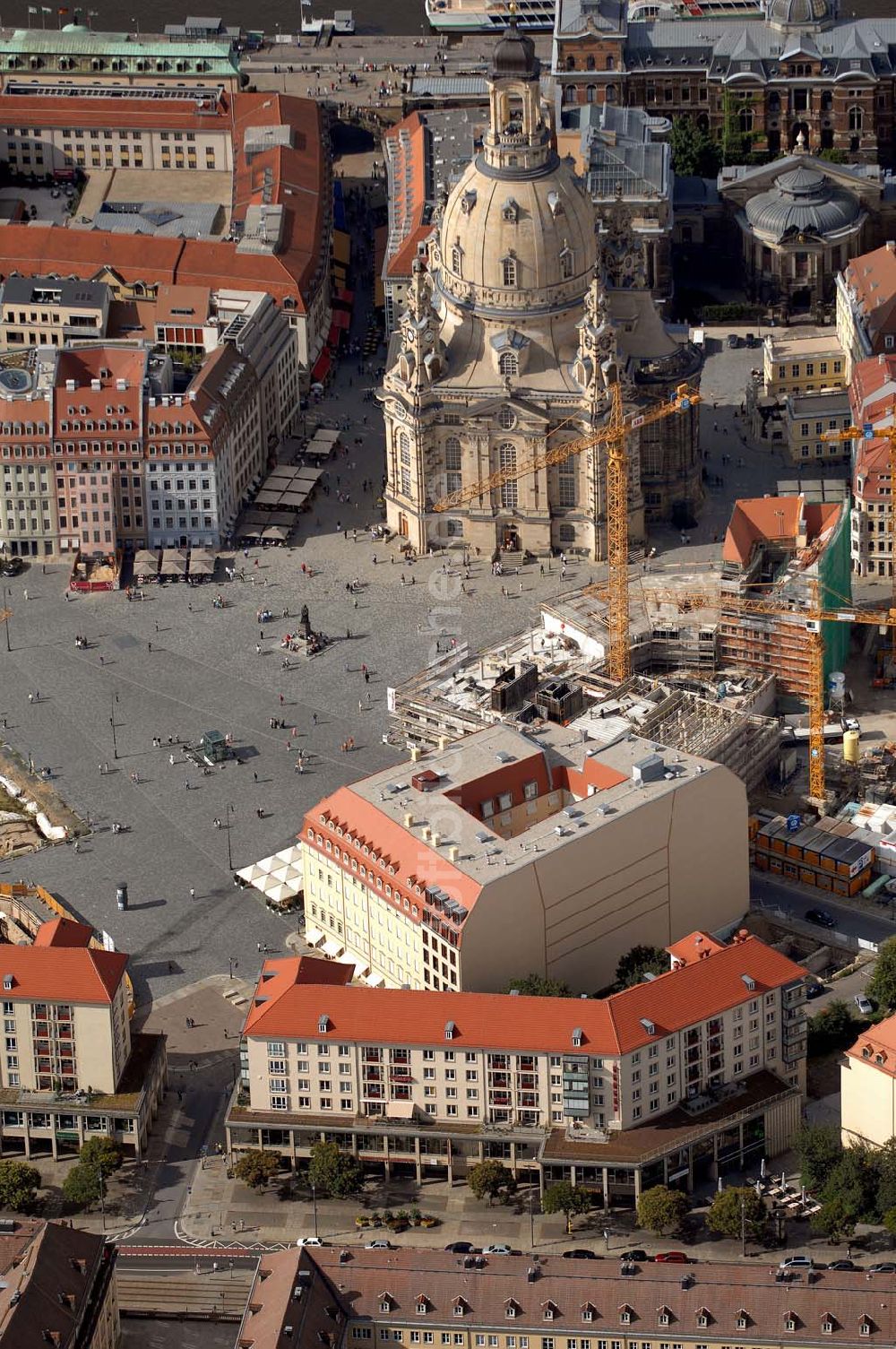 Luftbild Dresden - Baustelle am Neumarkt (Dresden)