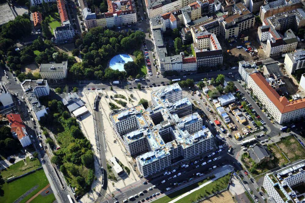 Berlin aus der Vogelperspektive: Baustelle Nordbahnhof Carrée in Berlin- Mitte