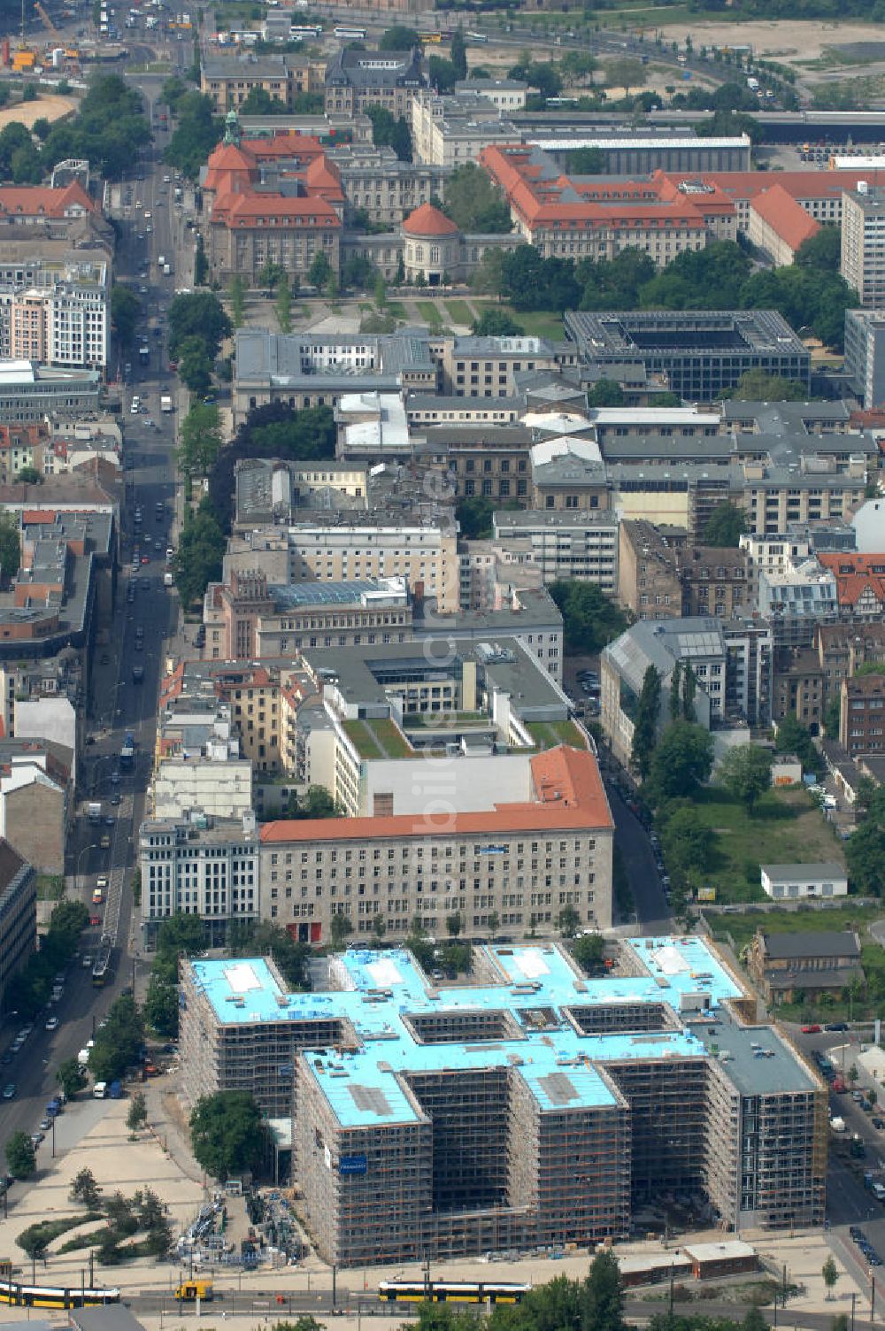 Berlin aus der Vogelperspektive: Baustelle Nordbahnhof Carree in Berlin