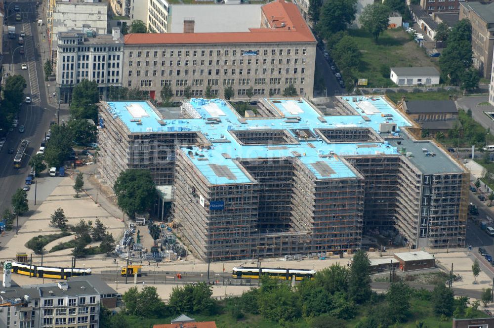 Berlin von oben - Baustelle Nordbahnhof Carree in Berlin