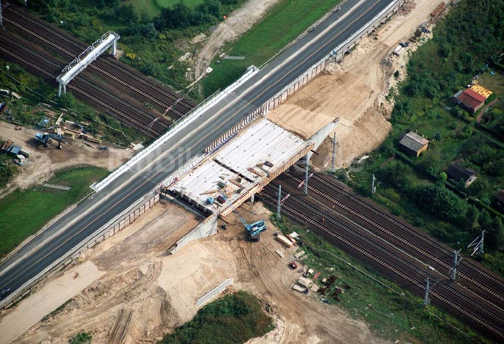 Luftaufnahme Mahlow (Brandenburg) - Baustelle Ortsumfahrung Mahlow - Mahlow (Brandenburg