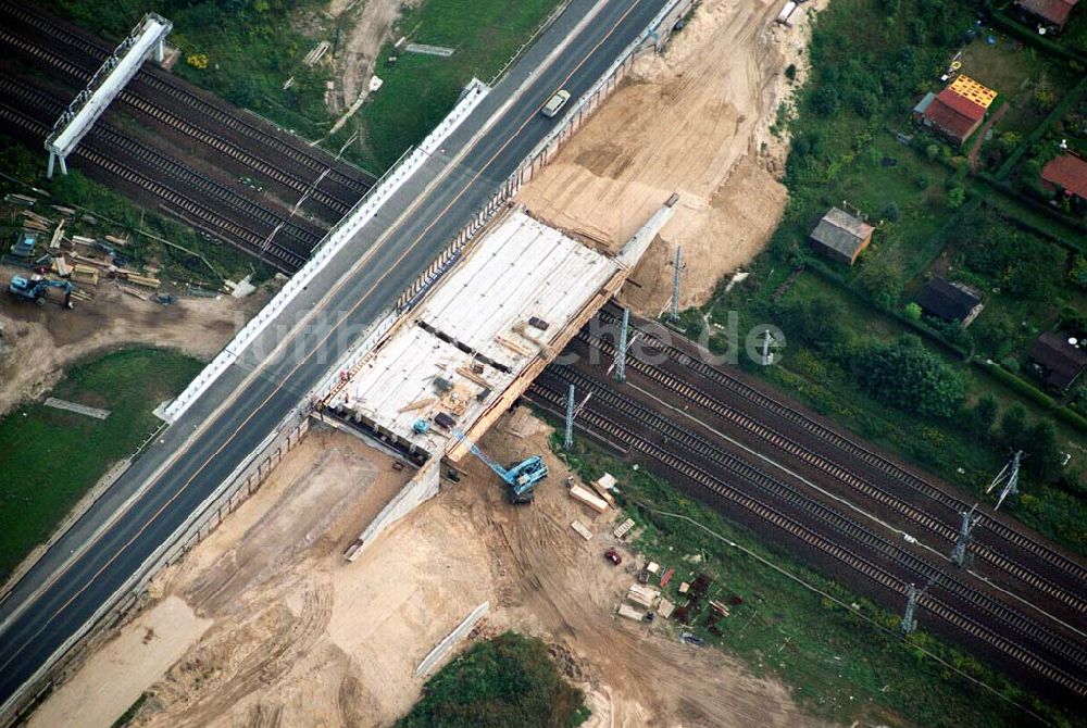 Luftaufnahme Mahlow (Brandenburg) - Baustelle Ortsumfahrung Mahlow - Mahlow (Brandenburg