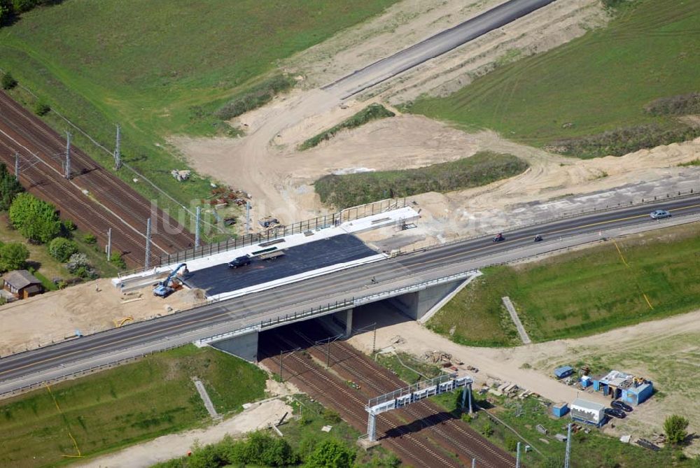 Luftbild Mahlow - Baustelle Ortsumfahrung Mahlow - Mahlow (Brandenburg