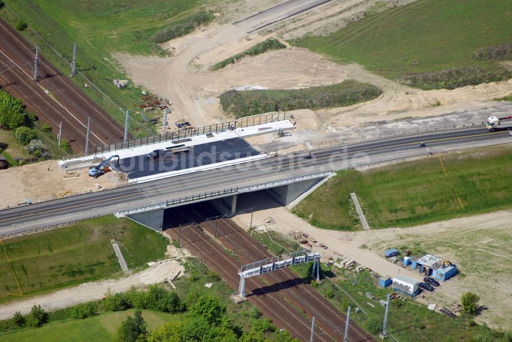 Luftaufnahme Mahlow - Baustelle Ortsumfahrung Mahlow - Mahlow (Brandenburg