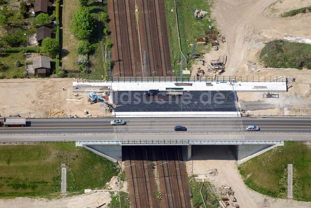 Luftbild Mahlow - Baustelle Ortsumfahrung Mahlow - Mahlow (Brandenburg