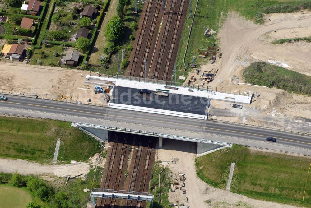 Mahlow aus der Vogelperspektive: Baustelle Ortsumfahrung Mahlow - Mahlow (Brandenburg