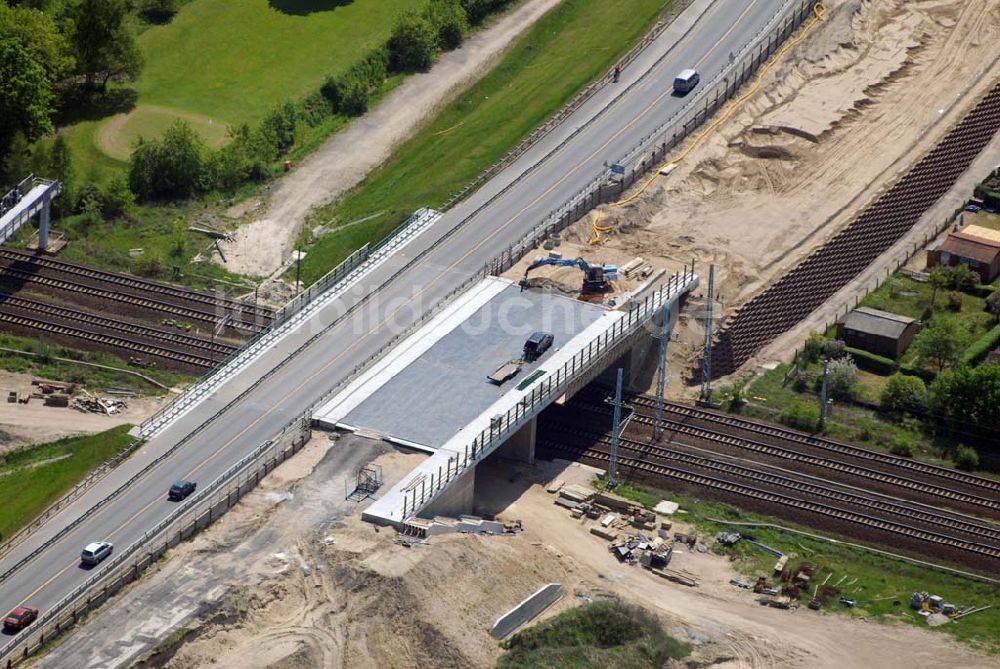 Luftaufnahme Mahlow - Baustelle Ortsumfahrung Mahlow - Mahlow (Brandenburg