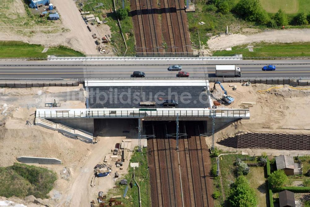 Luftbild Mahlow - Baustelle Ortsumfahrung Mahlow - Mahlow (Brandenburg