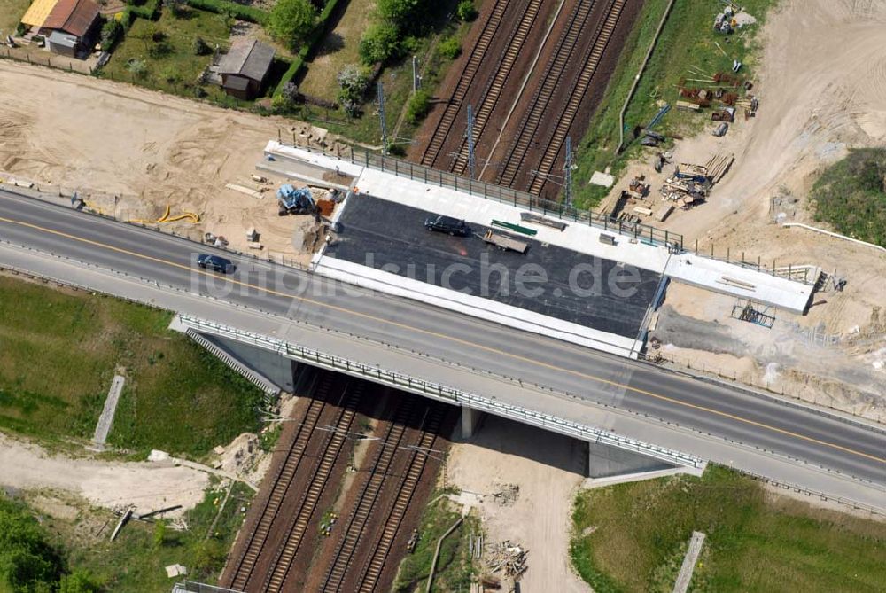 Mahlow aus der Vogelperspektive: Baustelle Ortsumfahrung Mahlow - Mahlow (Brandenburg