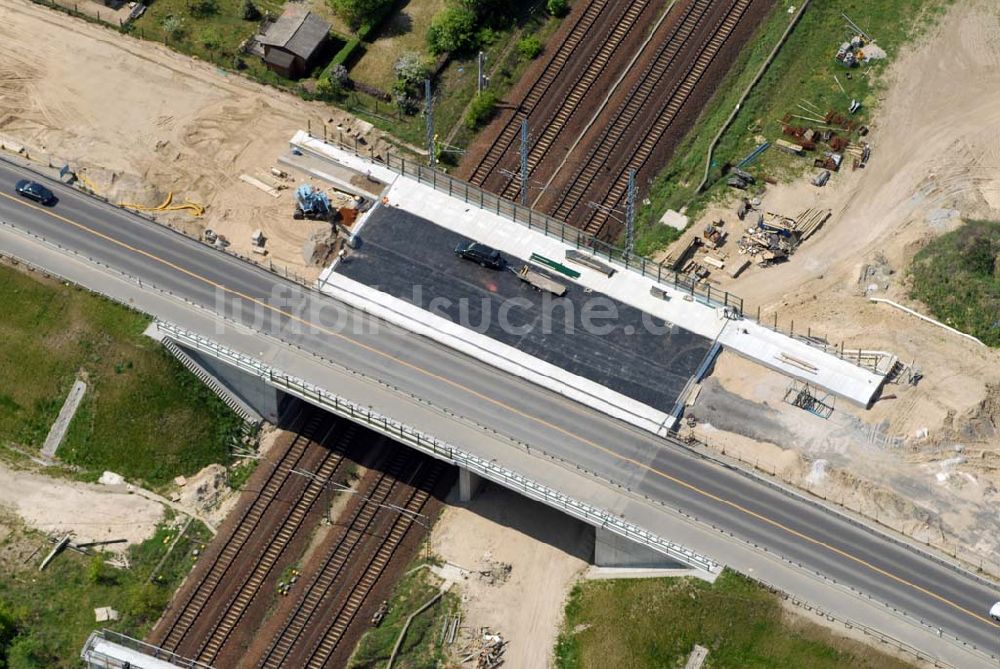 Luftbild Mahlow - Baustelle Ortsumfahrung Mahlow - Mahlow (Brandenburg