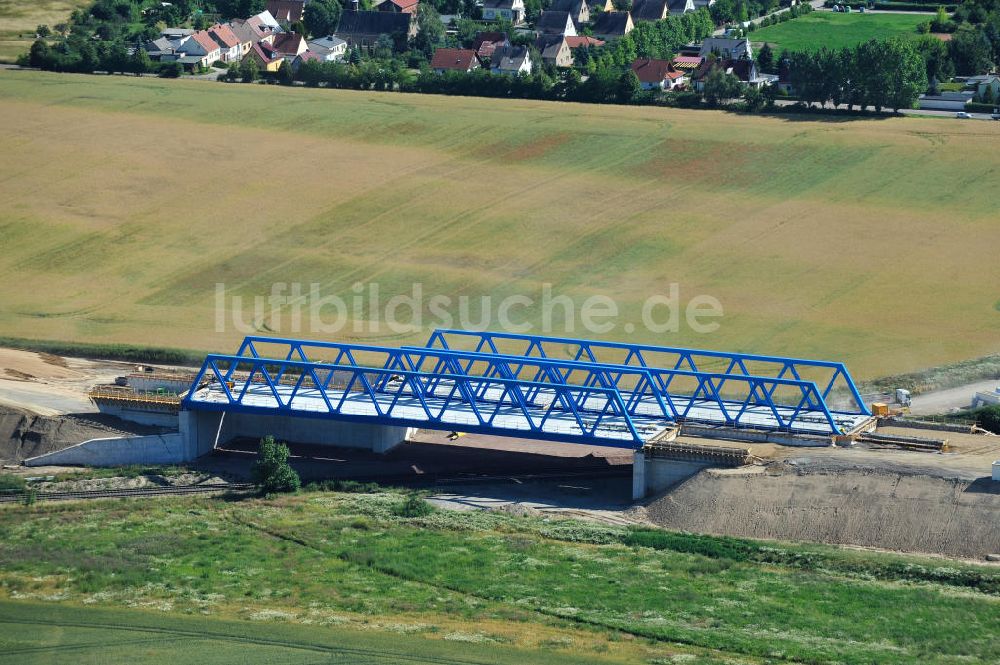 Luftbild Bernburg - Baustelle Ortsumgehung B 6n und BA 14 Bernburg in Sachsen-Anhalt