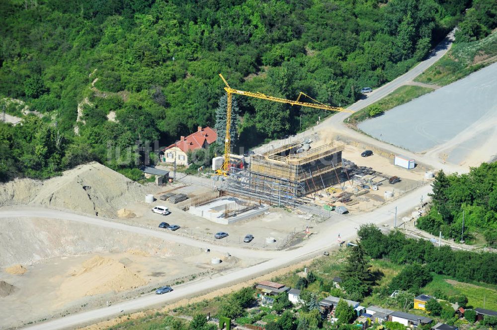 Luftbild Bernburg - Baustelle Ortsumgehung B 6n und BA 14 Bernburg in Sachsen-Anhalt