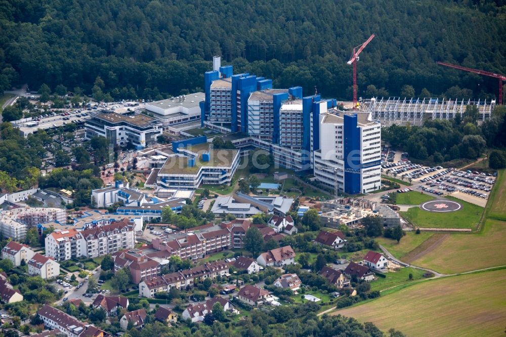 Luftbild Bamberg - Baustelle für ein Parkhaus auf dem Klinikgelände des Krankenhauses des Klinikum Bamberg an der Buger Straße in Bamberg im Bundesland Bayern, Deutschland