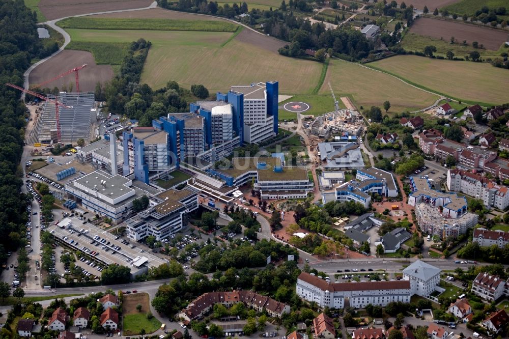 Luftbild Bamberg - Baustelle für ein Parkhaus auf dem Klinikgelände des Krankenhauses des Klinikum Bamberg an der Buger Straße in Bamberg im Bundesland Bayern, Deutschland