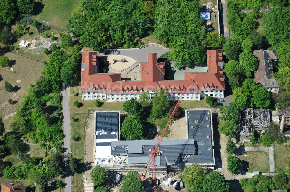 Luftaufnahme Berlin Karlshorst - Baustelle Pflegeheim Treskowallee in Berlin-Karlshorst