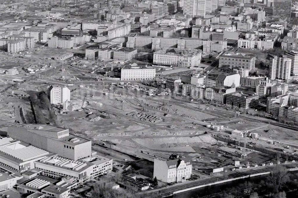 Luftbild Berlin - Baustelle an der Philharmonie am Potsdamer Platz