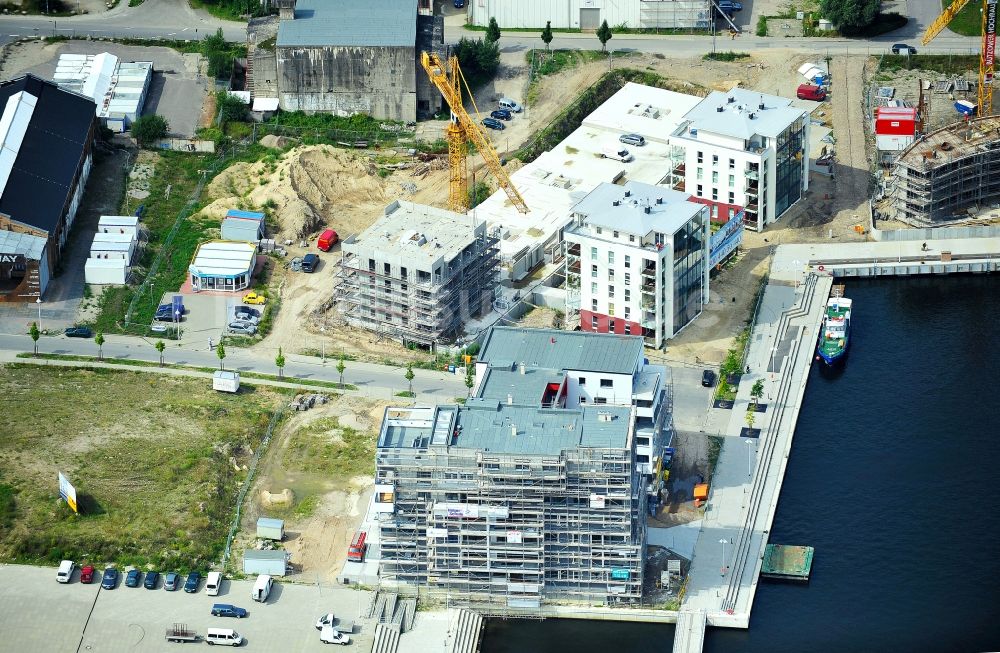 Rostock aus der Vogelperspektive: Baustelle einer Plattenbausiedlung in Rostock im Bundesland Mecklenburg-Vorpommern