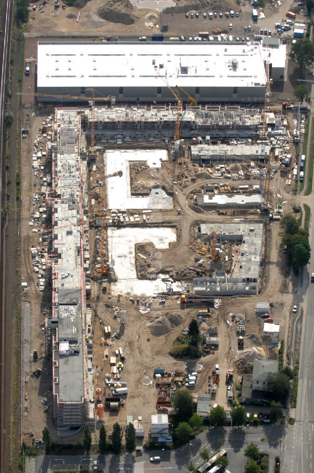 Luftaufnahme Potsdam - Baustelle am Potsdamer Hauptbahnhof