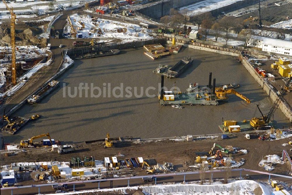 Berlin - Tiergarten aus der Vogelperspektive: Baustelle Potsdamer Platz