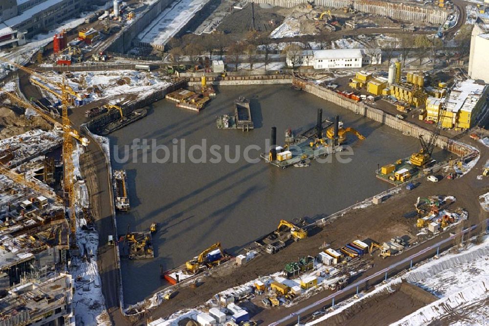 Luftbild Berlin - Tiergarten - Baustelle Potsdamer Platz