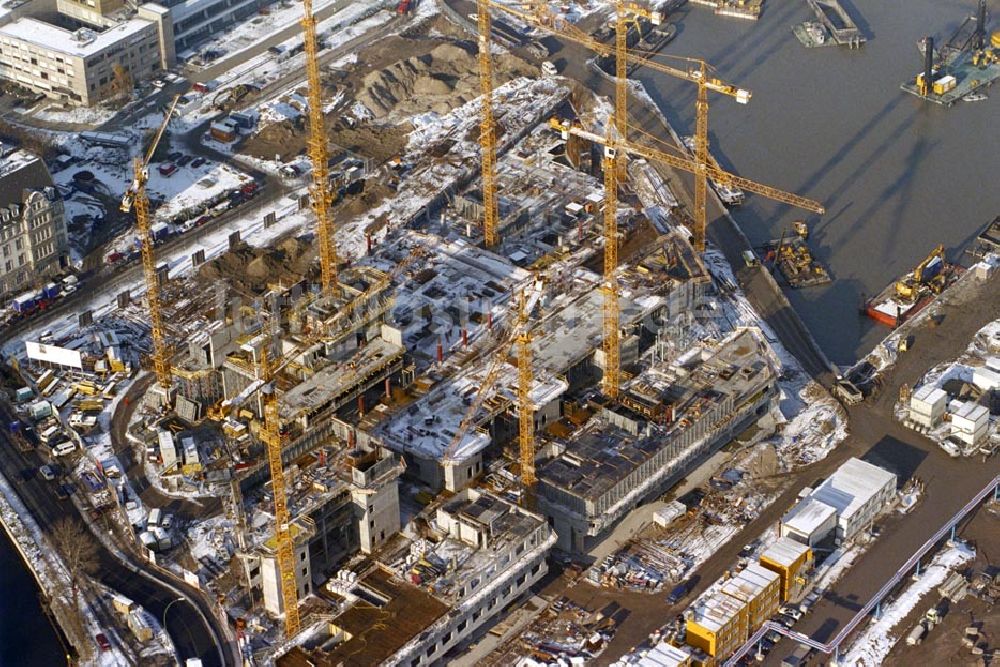 Berlin - Tiergarten von oben - Baustelle Potsdamer Platz