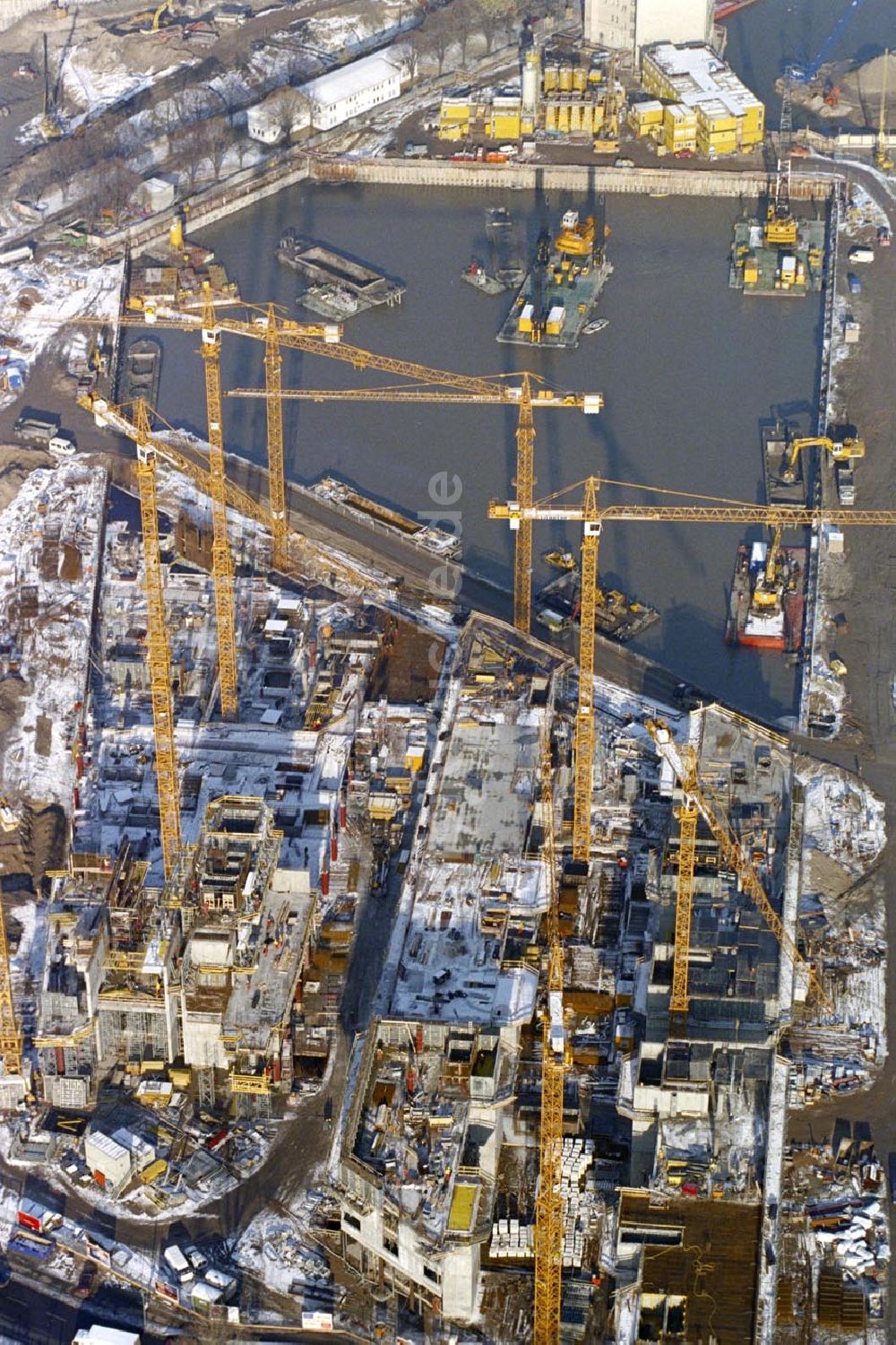 Berlin - Tiergarten aus der Vogelperspektive: Baustelle Potsdamer Platz