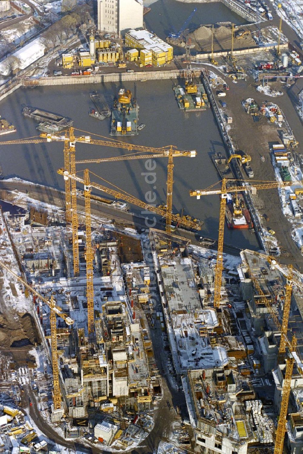 Berlin - Tiergarten von oben - Baustelle Potsdamer Platz