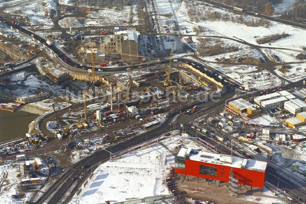 Luftaufnahme Berlin - Tiergarten - Baustelle Potsdamer Platz