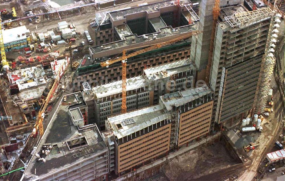 Luftaufnahme Berlin - Baustelle Potsdamer Platz