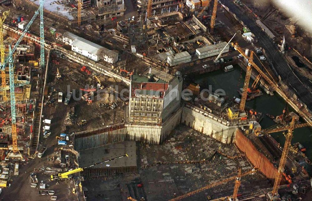 Luftbild Berlin - Baustelle Potsdamer Platz