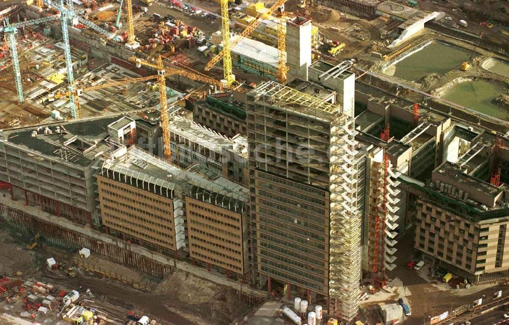 Luftaufnahme Berlin - Baustelle Potsdamer Platz