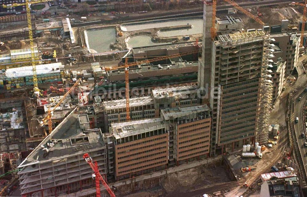 Luftbild Berlin - Baustelle Potsdamer Platz