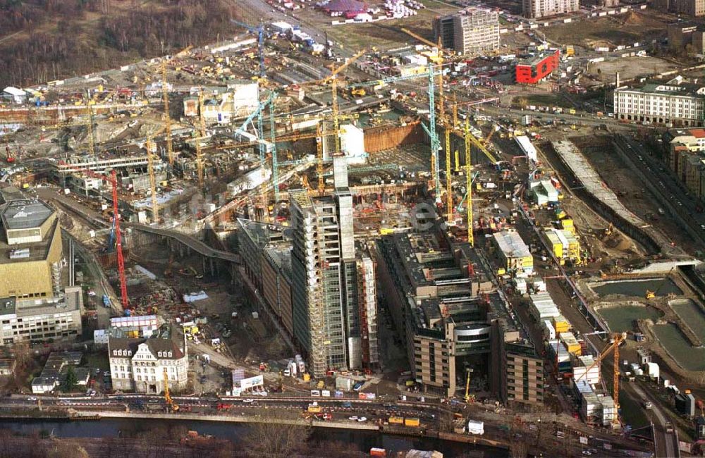 Luftbild Berlin - Baustelle Potsdamer Platz