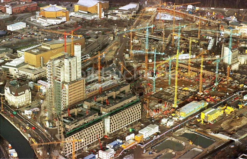 Luftbild Berlin - Baustelle Potsdamer Platz