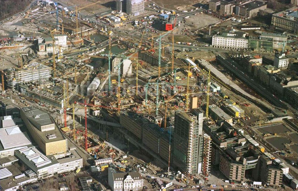 Luftbild Berlin - Baustelle am Potsdamer Platz