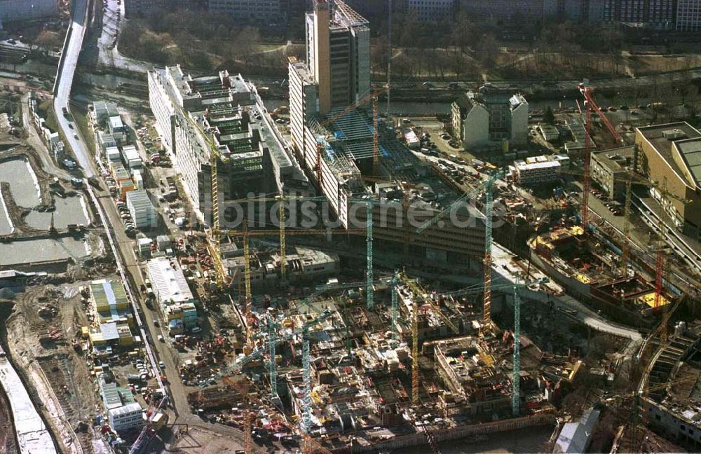 Luftbild Berlin - Baustelle am Potsdamer Platz