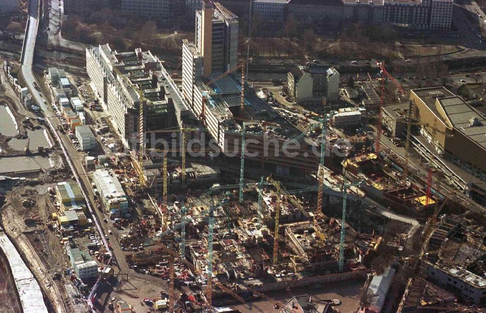 Luftaufnahme Berlin - Baustelle am Potsdamer Platz