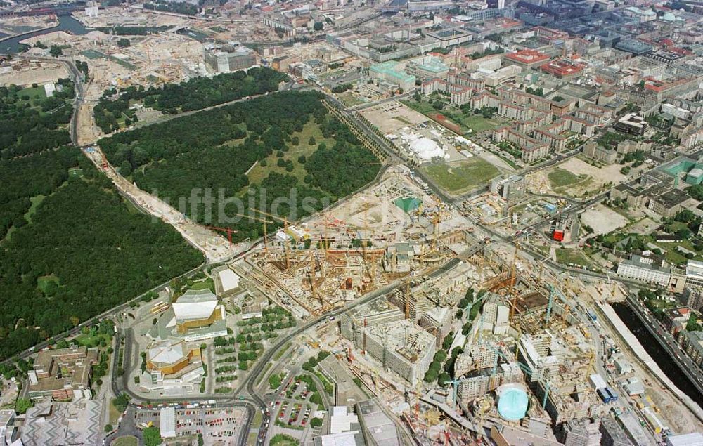 Luftbild Berlin - Tiergarten - Baustelle Potsdamer Platz