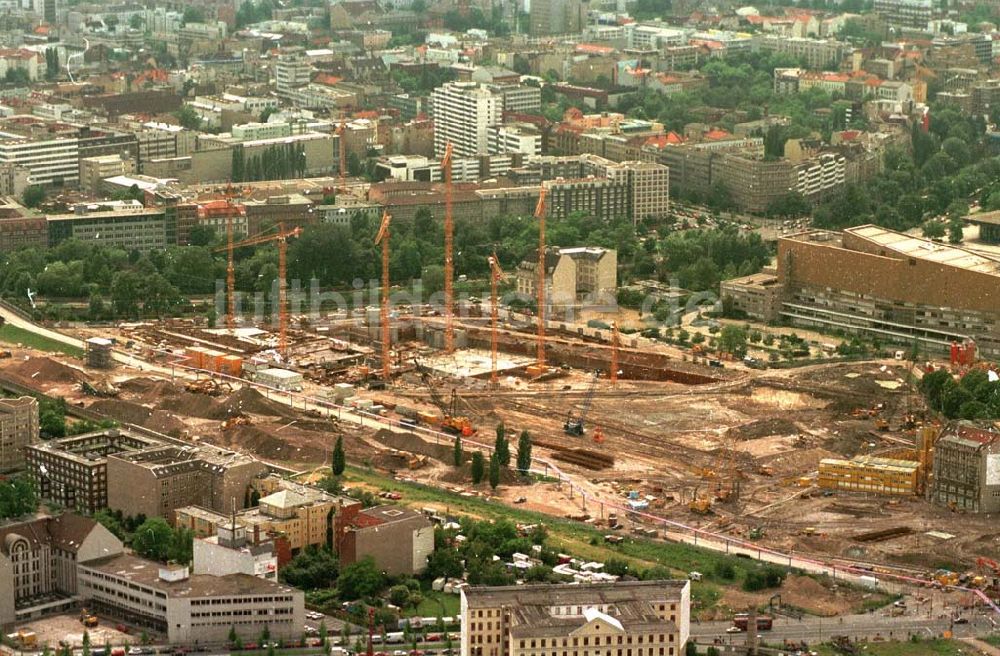 Luftbild Berlin - Baustelle Potsdamer - Platz 06.1995