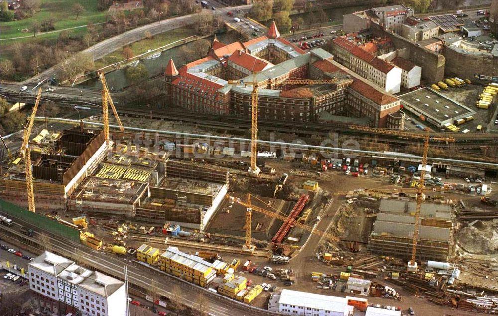 Luftaufnahme Berlin - Baustelle Potsdamer Platz / Logistikzentrum