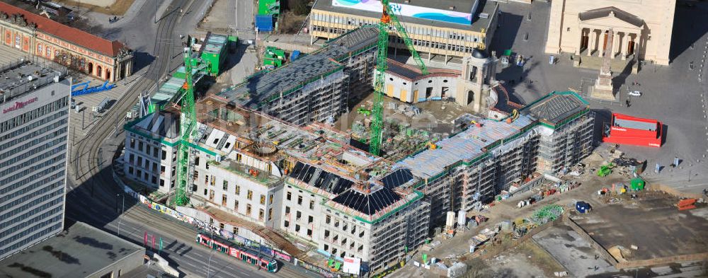 Luftbild Potsdam - Baustelle des Potsdamer Stadtschloß / Neuer Landtag