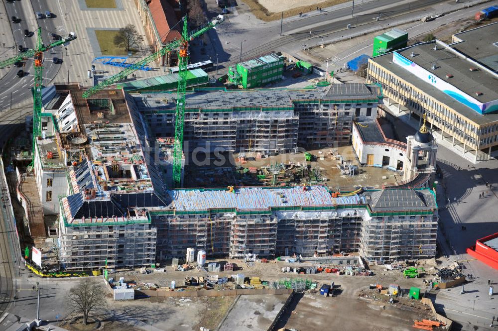 Luftbild Potsdam - Baustelle des Potsdamer Stadtschloß / Neuer Landtag