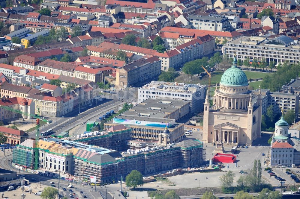 Luftbild Potsdam - Baustelle des Potsdamer Stadtschloß / Neuer Landtag