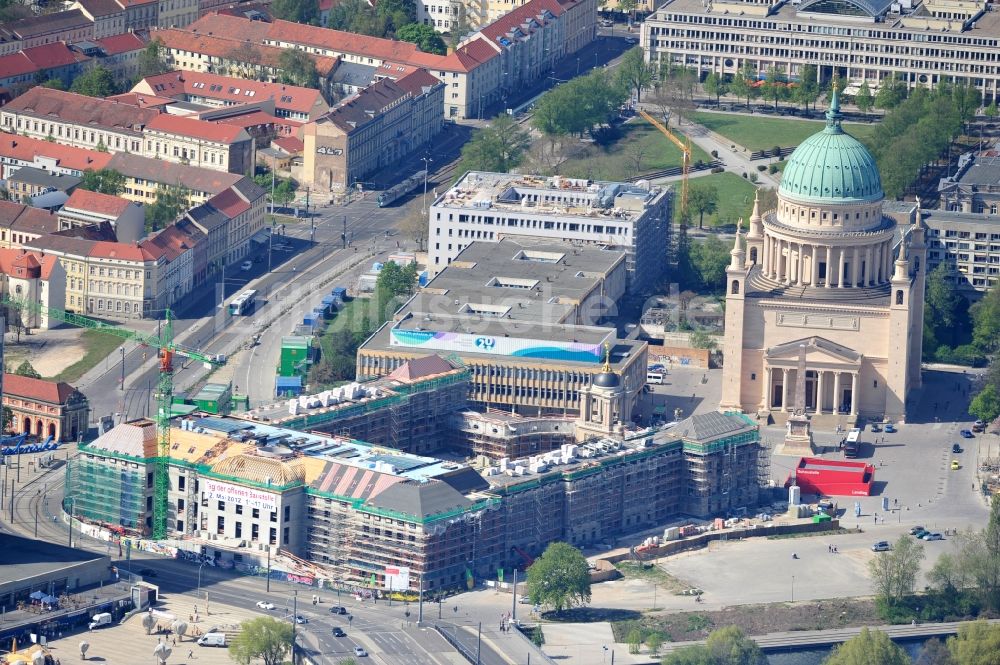 Potsdam von oben - Baustelle des Potsdamer Stadtschloß / Neuer Landtag