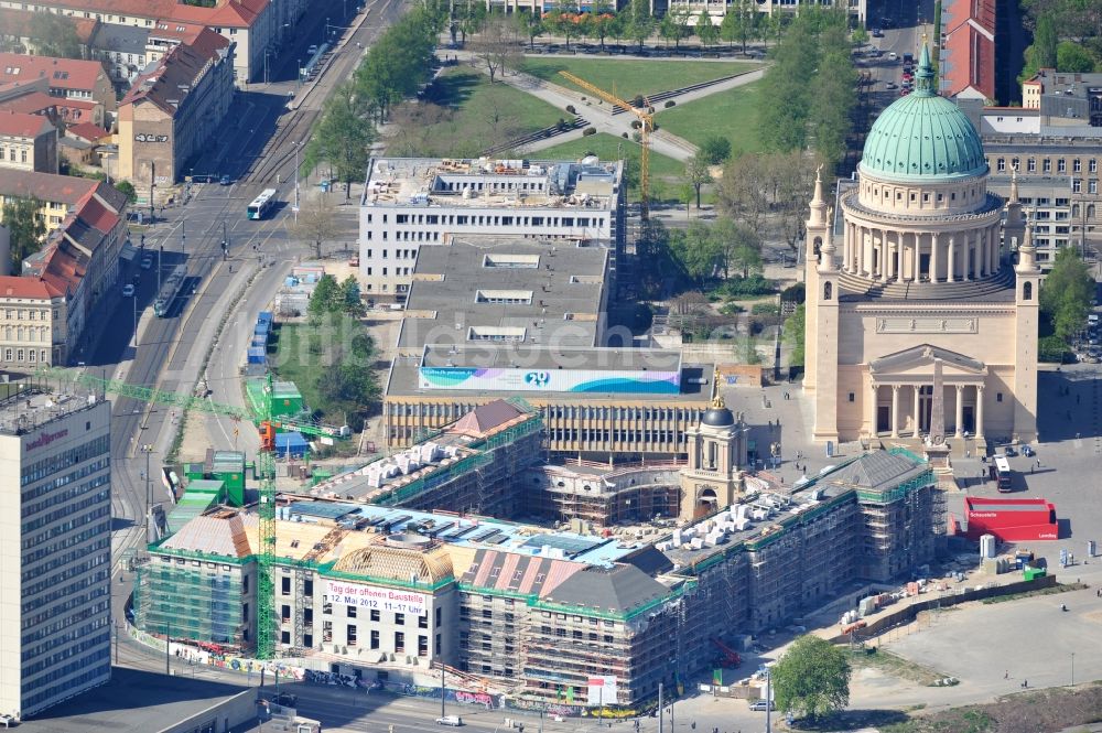 Potsdam aus der Vogelperspektive: Baustelle des Potsdamer Stadtschloß / Neuer Landtag