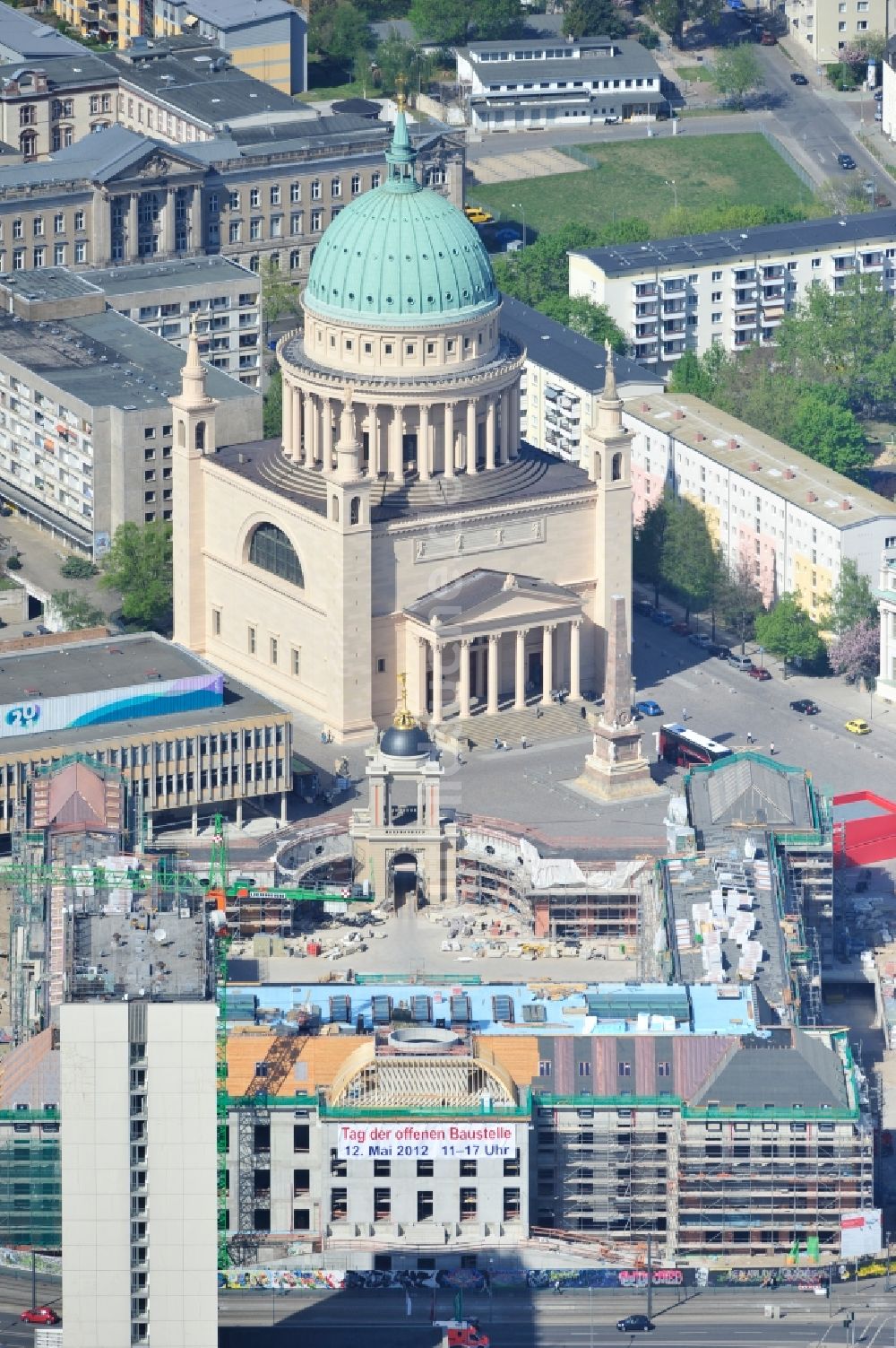 Luftaufnahme Potsdam - Baustelle des Potsdamer Stadtschloß / Neuer Landtag