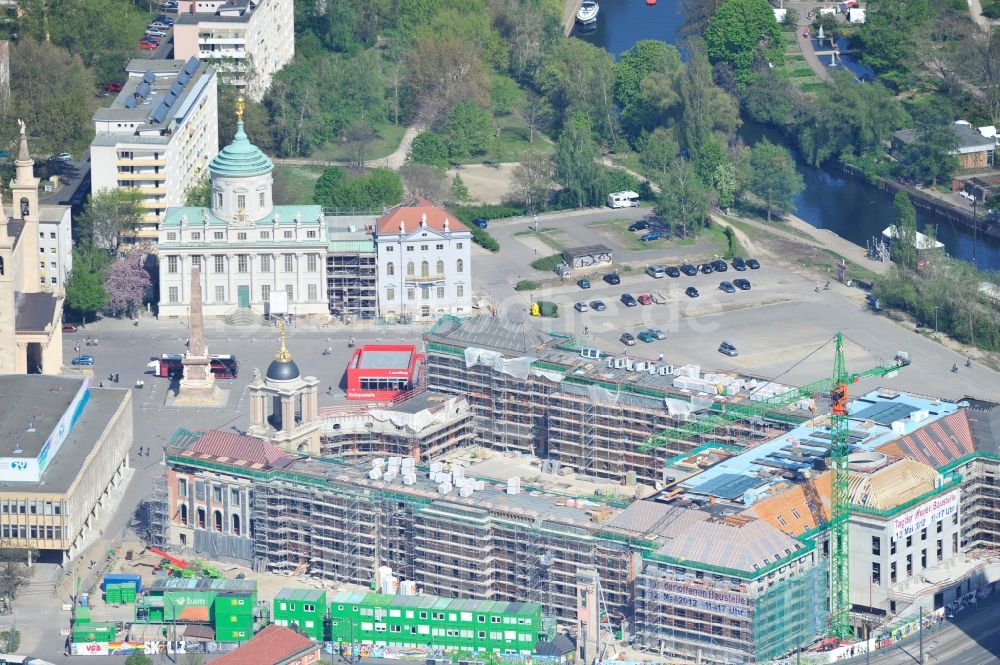 Potsdam von oben - Baustelle des Potsdamer Stadtschloß / Neuer Landtag