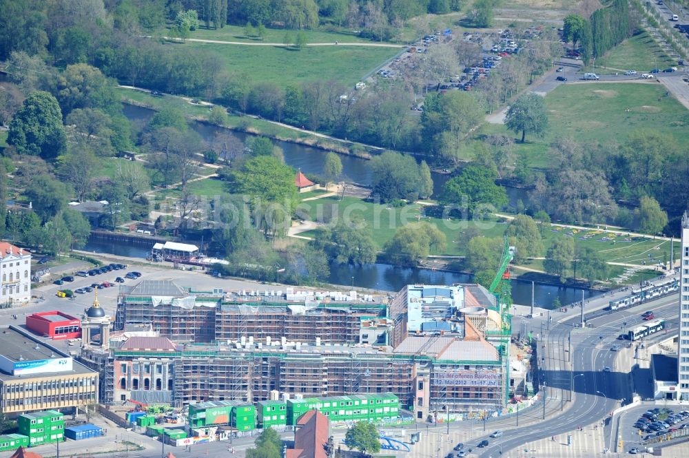 Potsdam aus der Vogelperspektive: Baustelle des Potsdamer Stadtschloß / Neuer Landtag