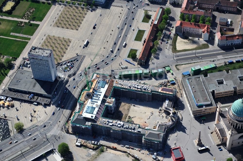 Luftaufnahme Potsdam - Baustelle des Potsdamer Stadtschloß / Neuer Landtag