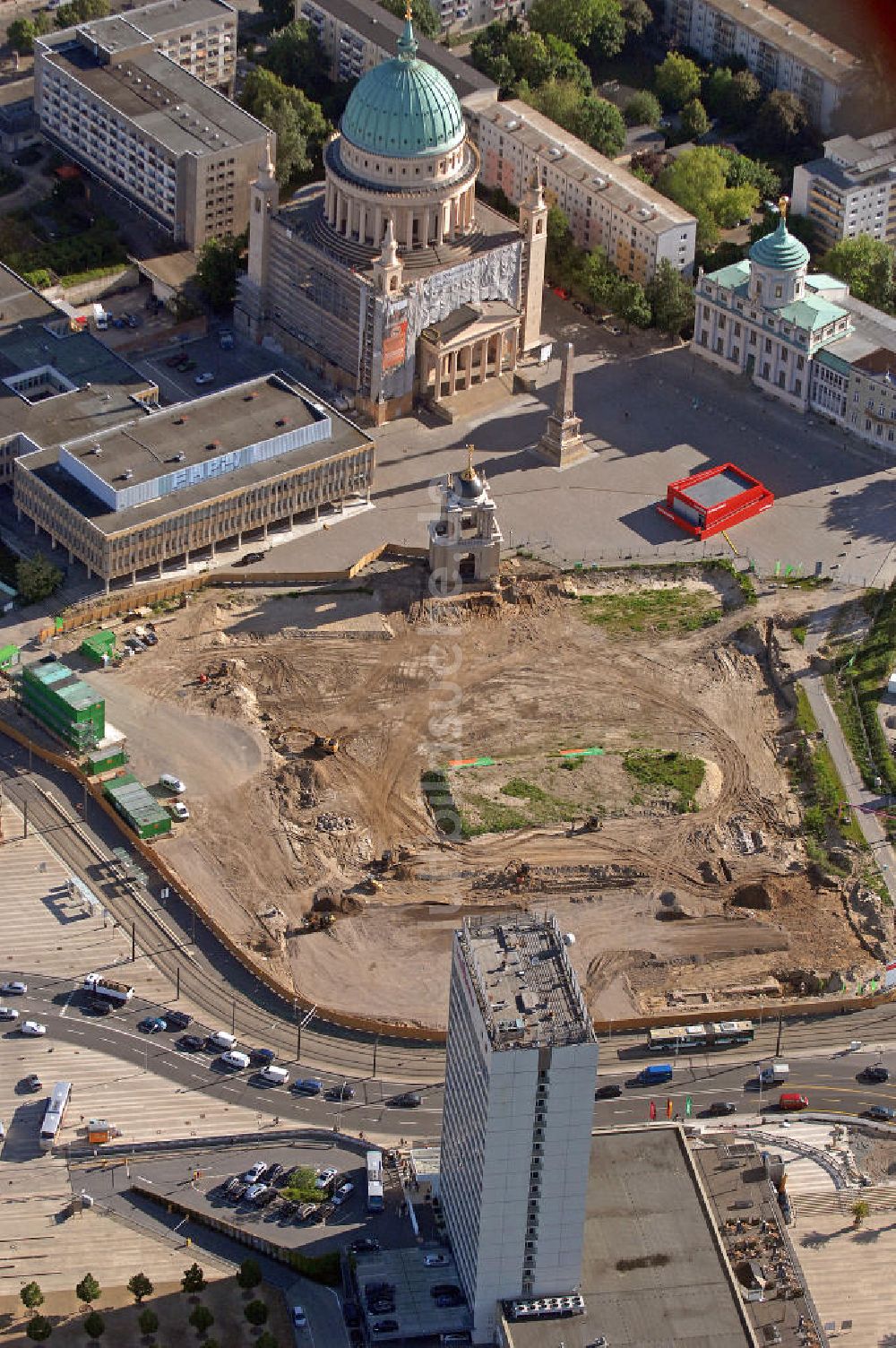 Potsdam von oben - Baustelle des Potsdamer Stadtschlosses